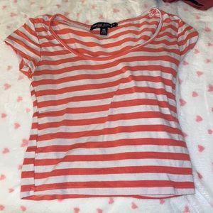 Striped cropped tee